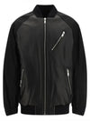 Anica Logo Patch Bomber Jacket Black - MOOSE KNUCKLES - BALAAN 1