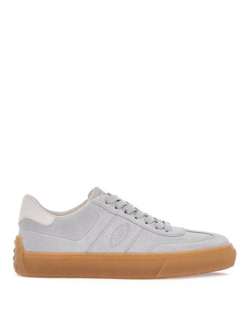 Suede Low Top Sneakers Grey - TOD'S - BALAAN 1