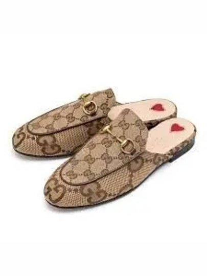 Princetown Jumbo GG Slipper Camel Ebony - GUCCI - BALAAN 2