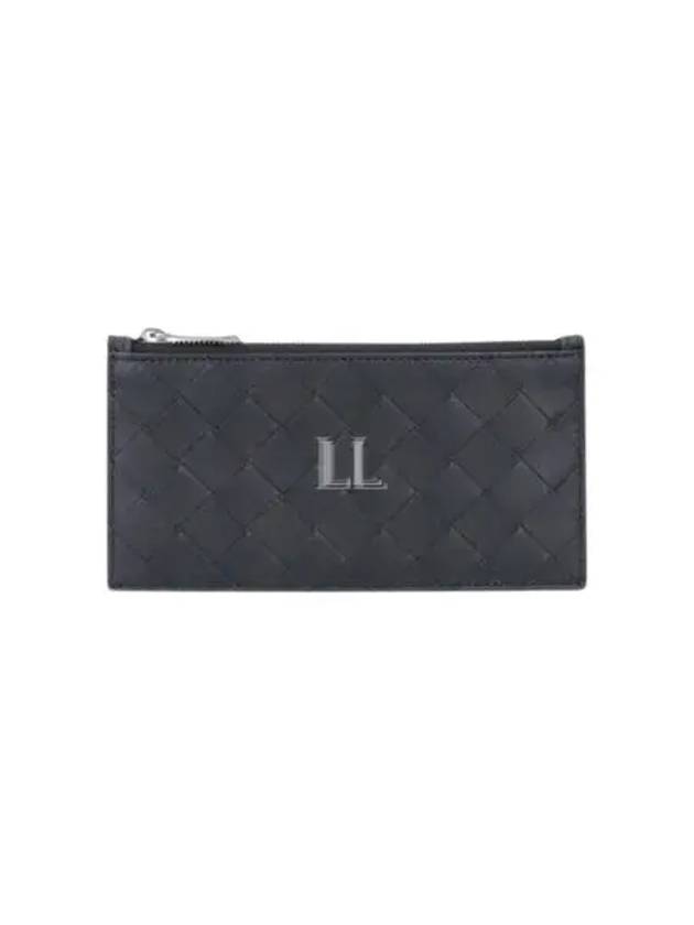 Intrecciato Zipper Card Wallet Black - BOTTEGA VENETA - BALAAN 2