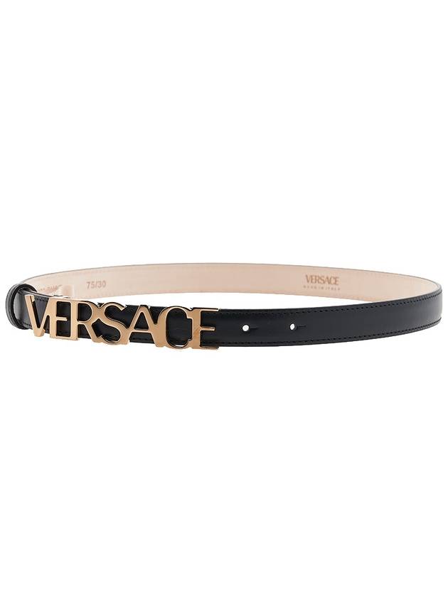 Logo Leather Belt Black - VERSACE - BALAAN 6