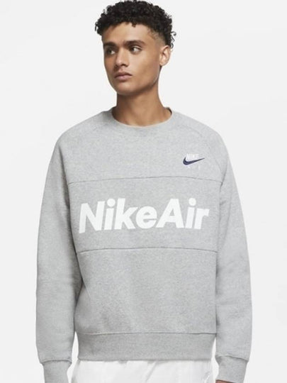 Air Fleece Crewneck Sweatshirt Grey - NIKE - BALAAN 2