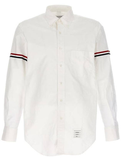 Armband Oxford Long Sleeve Shirt White - THOM BROWNE - BALAAN 2