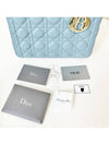 Lady Cannage Lambskin Medium Tote Bag Horizon Blue - DIOR - BALAAN 10