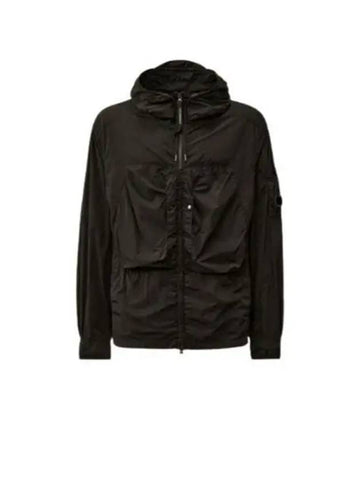 Chrome-R Hooded Jacket Black - CP COMPANY - BALAAN 1