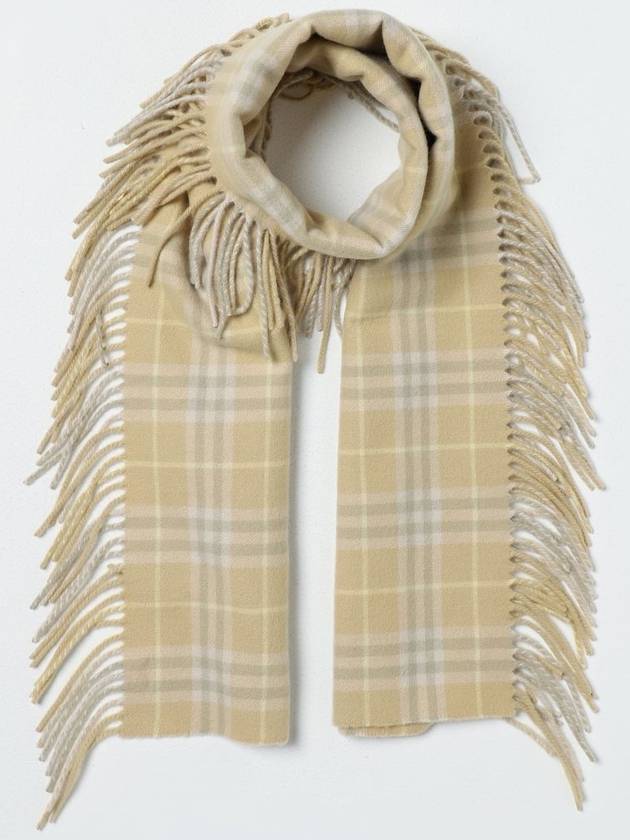 Vintage Check Cashmere Fringe Scarf Beige - BURBERRY - BALAAN 3