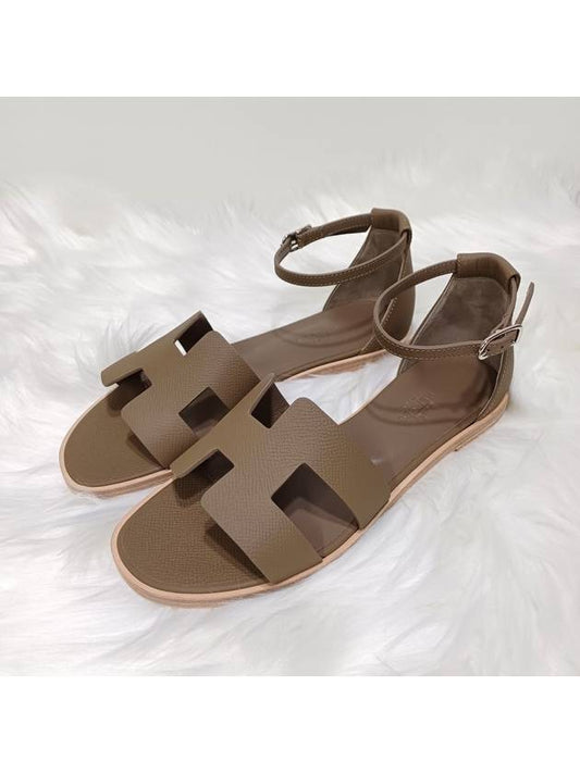 Santorini Sandals Etoupe - HERMES - BALAAN 2