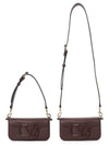 V Logo Signature Leather Shoulder Bag Burgundy - VALENTINO - BALAAN 8