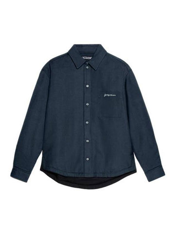 La Chemise Boulanger Viscose Long Sleeve Shirt Navy - JACQUEMUS - BALAAN 1