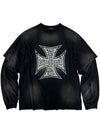 Cross Logo Layered Long Sleeve TT0085 - FLAVORISM - BALAAN 2