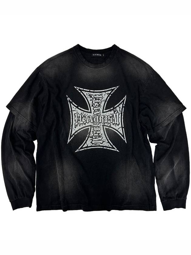 Cross Logo Layered Long Sleeve TT0085 - FLAVORISM - BALAAN 2