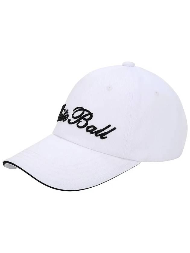 Golf Wear Volume Lettering Golf Hat WB21SUMC01WH White - WHITEBALL - BALAAN 3