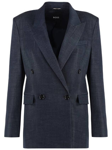 Boss Double-Breasted Tweed Jacket - HUGO BOSS - BALAAN 1