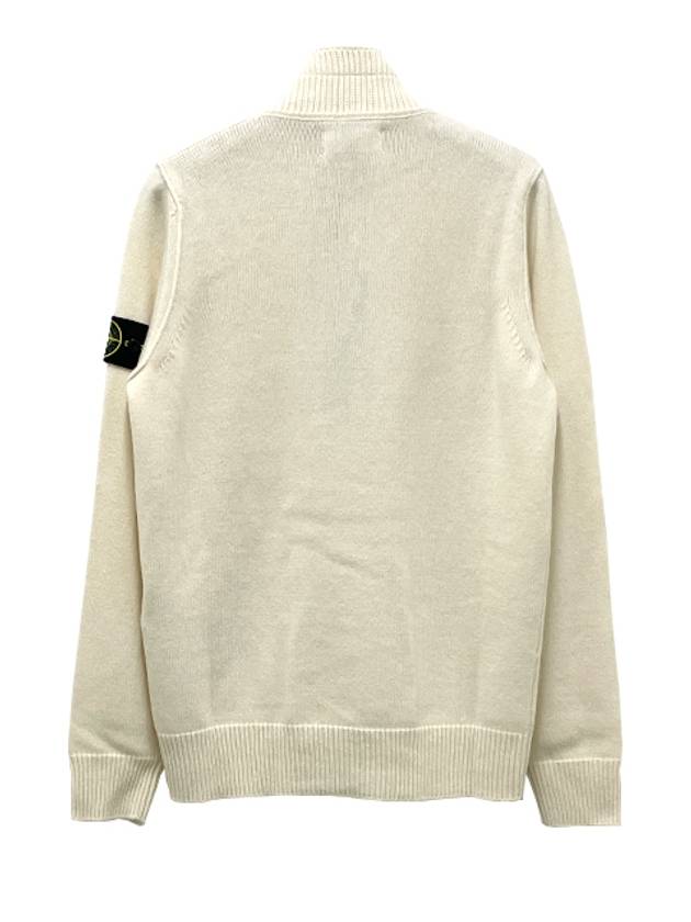 Wappen Patch Button Knit Top White - STONE ISLAND - BALAAN 4