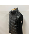 logo patch padded wool cardigan black - MONCLER - BALAAN 3