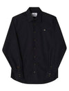 Men's Embroidered ORB Long Sleeve Shirt Black - VIVIENNE WESTWOOD - BALAAN 3