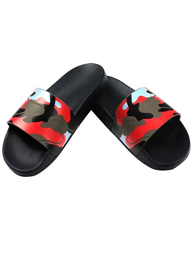 Men's Graphic Print Camo Slippers - VALENTINO - BALAAN 4