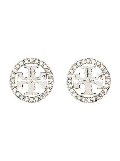 Miller Crystal Stud Earrings Silver - TORY BURCH - BALAAN 2