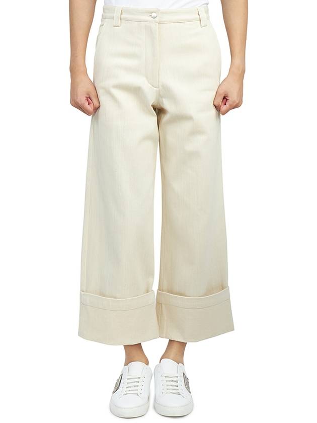 Cotton Wide Pants White - MONCLER - BALAAN 2