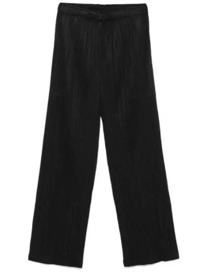 Pleats Straight Pants Black - ISSEY MIYAKE - BALAAN 2