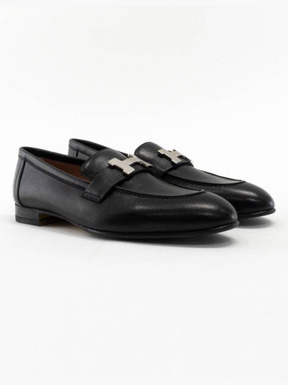 Paris Loafers Goatskin Palladium Noir - HERMES - BALAAN 2