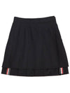 RMB Wool Mini Pleated Skirt Navy - THOM BROWNE - BALAAN 2