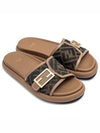 FF Baguette Slide Slippers Brown - FENDI - BALAAN 2