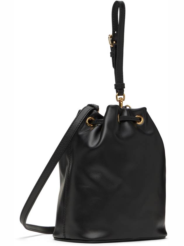 Black leather logo bucket bag 8406 8001 2555 - MOSCHINO - BALAAN 3