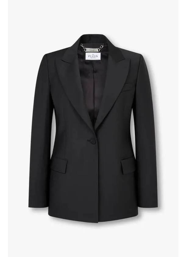 Women s Back Crystal Skull Shooting Blazer Black - PHILIPP PLEIN - BALAAN 1