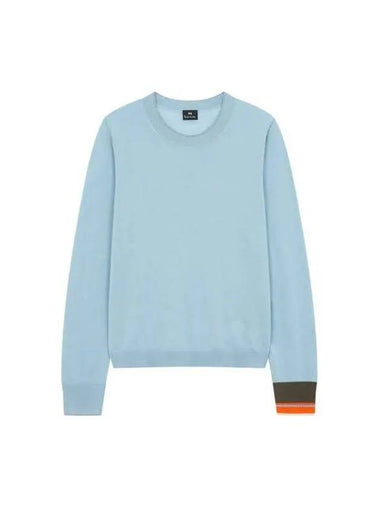 PS Women s Glitter Trimmed Crewneck Sweater Blue - PAUL SMITH - BALAAN 1