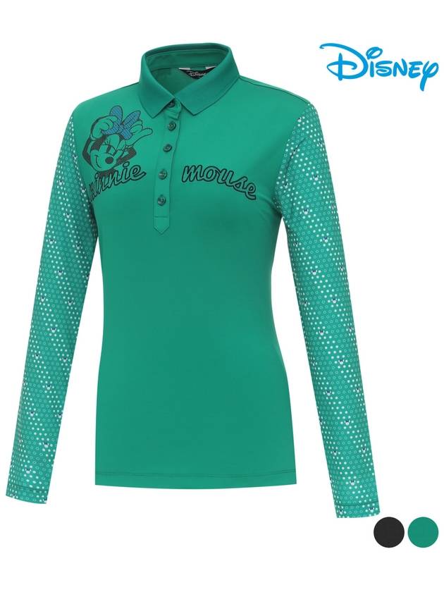 sleeve color combination dot long-sleeved collar T-shirt DO1LTS003 - DISNEY GOLF - BALAAN 1