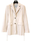 Belted Blazer Jacket Ivory - MSGM - BALAAN 2