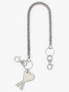 Logo Charm Chain Keyring Silver - AMI - BALAAN 2