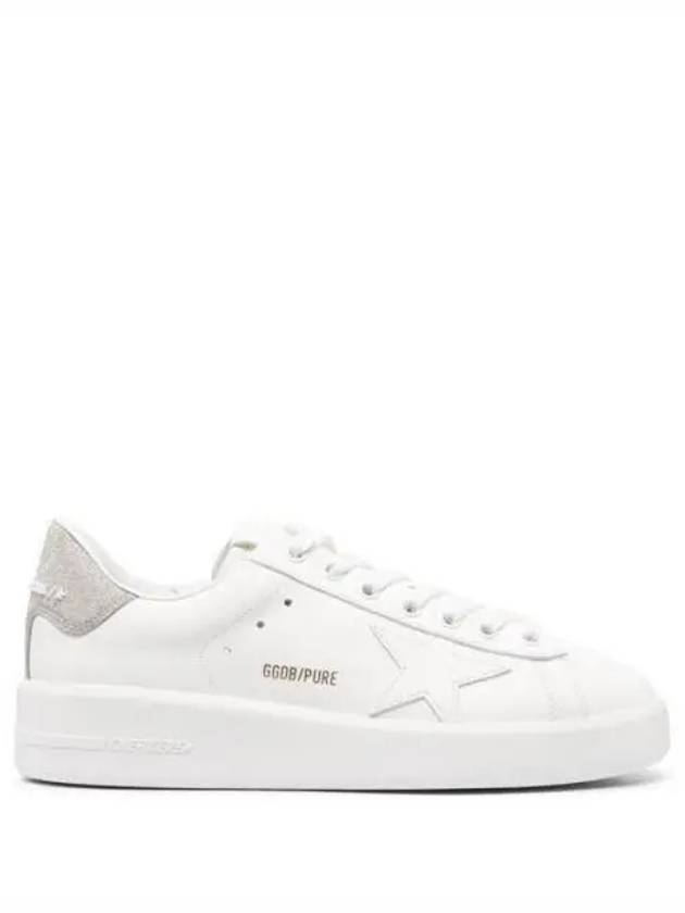 Purestar White Silver Glitter Heel Tab Sneakers - GOLDEN GOOSE - BALAAN 2