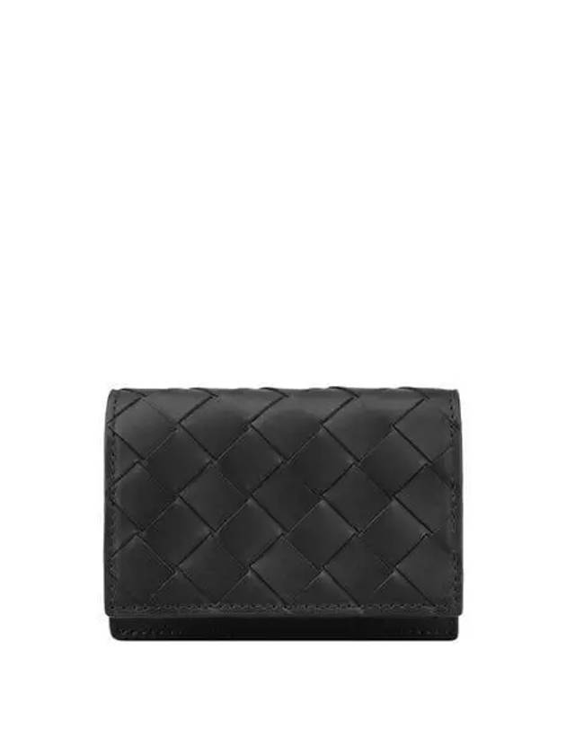 Intrecciato Folding Card Wallet Black - BOTTEGA VENETA - BALAAN 2