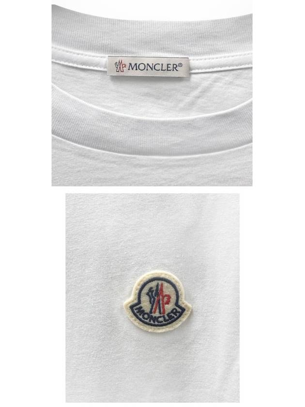 8C00025 829H8 001 Logo Patch Short Sleeve TShirt White Men's TShirt TLS - MONCLER - BALAAN 5