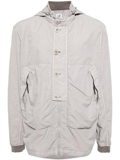 Flatt Nylon Goggle Over Long Sleeve Shirt Grey - CP COMPANY - BALAAN 2