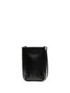 Banner Logo Small Leather Cross Bag Black - GANNI - BALAAN 2