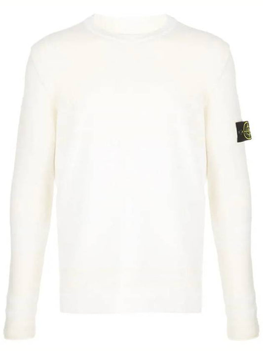 Wappen Patch Wool Knit Top Ivory - STONE ISLAND - BALAAN 2