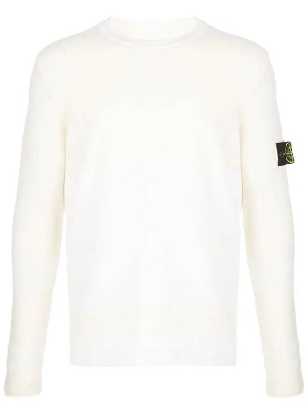 Wappen Patch Wool Knit Top Ivory - STONE ISLAND - BALAAN 2