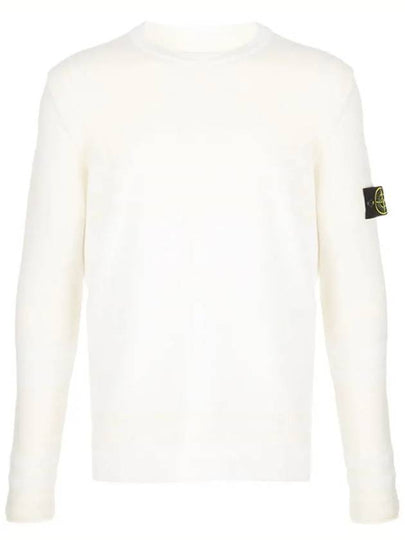 Wappen Patch Wool Knit Top Ivory - STONE ISLAND - BALAAN 2