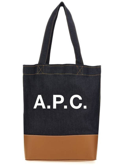 Logo Denim Axelle Tote Bag Navy - A.P.C. - BALAAN 2