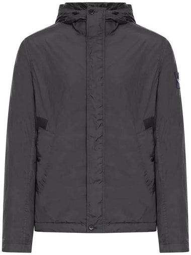 4100092 Crinkle Reps R-NY Wind Resistant Anti Drop Hooded Jacket Grey - STONE ISLAND - BALAAN 1