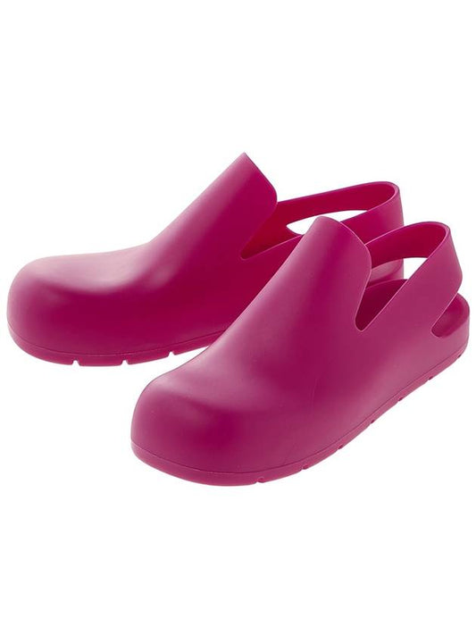 Puddle Clog Rubber Sandals Hollyhook - BOTTEGA VENETA - BALAAN.