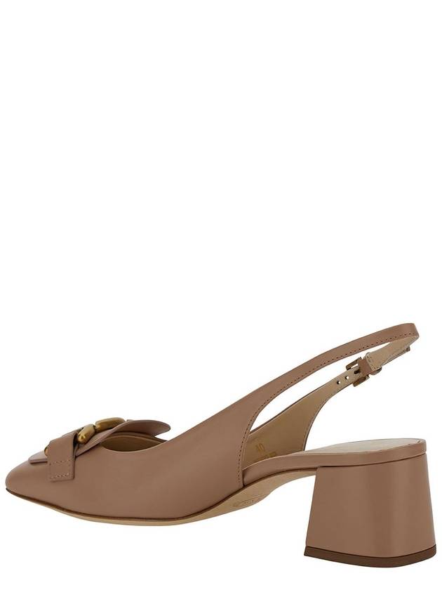 Leather Kate Slingback Pumps Pale Pink - TOD'S - BALAAN 4