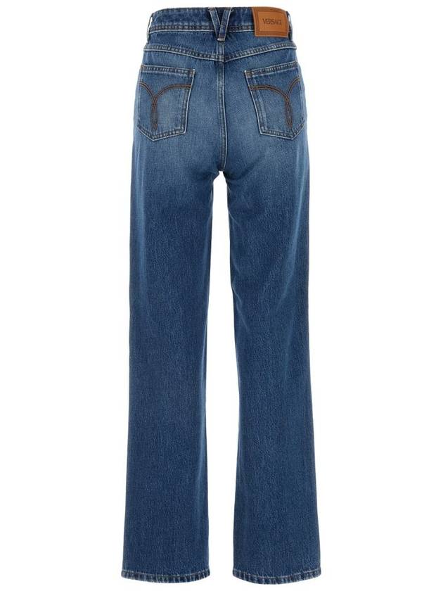 Denim Straight Pants 10115191A070791D100 Blue - VERSACE - BALAAN 3