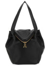 Big Large Leather Shoulder Bag Black - BOTTEGA VENETA - BALAAN 2