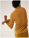 Men's Rho Heavyweight Zip Neck Long Sleeve T-Shirt Yellow - ARC'TERYX - BALAAN 4