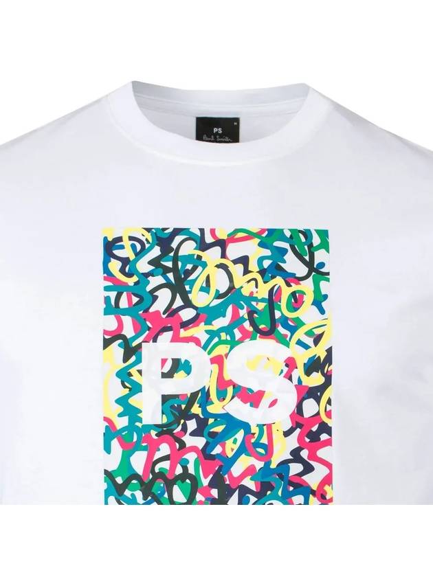 Graphic Print Cotton Short Sleeve T-Shirt White - PAUL SMITH - BALAAN 5