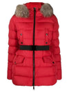 Clion Fur Padded Jacket Red - MONCLER - BALAAN 1